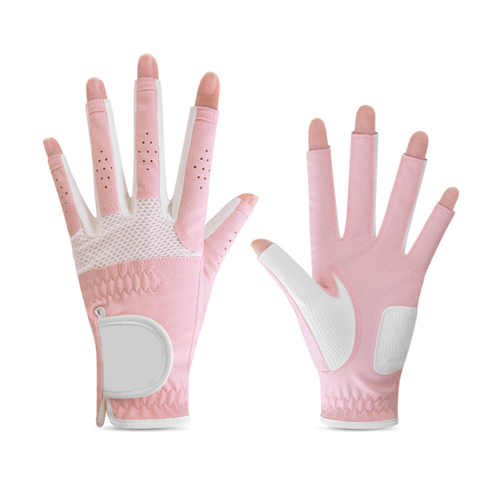 Premium Microfiber PU Leather Open Finger Golf Gloves for Men – Extreme Comfort, Breathable Cabretta Leather Sports Gloves - Imagen 4