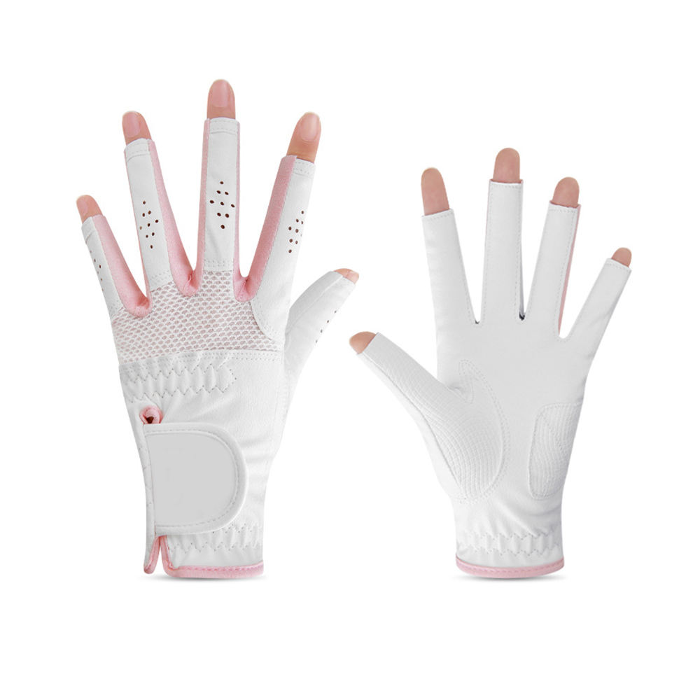 Premium Microfiber PU Leather Open Finger Golf Gloves for Men – Extreme Comfort, Breathable Cabretta Leather Sports Gloves - Imagen 2