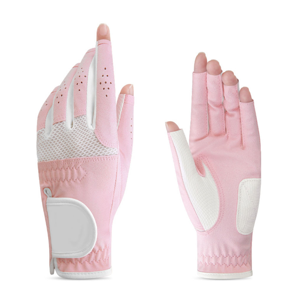 Premium Microfiber PU Leather Open Finger Golf Gloves for Men – Extreme Comfort, Breathable Cabretta Leather Sports Gloves - Imagen 6