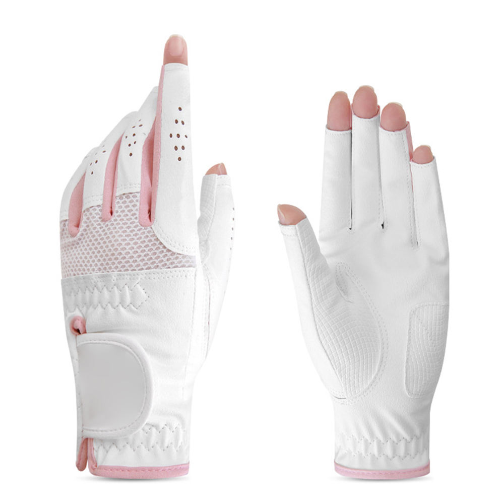 Premium Microfiber PU Leather Open Finger Golf Gloves for Men – Extreme Comfort, Breathable Cabretta Leather Sports Gloves - Imagen 5