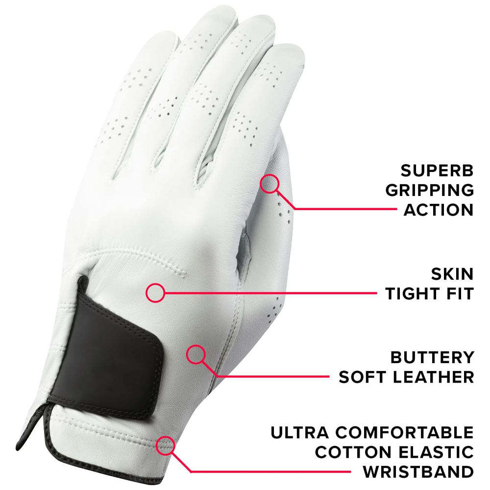 Custom Design Left Hand Sheepskin Golf Gloves – Durable Cabretta Leather with Professional Grip Performance - Imagen 2