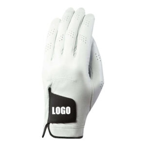 Custom Design Left Hand Sheepskin Golf Gloves – Durable Cabretta Leather with Professional Grip Performance