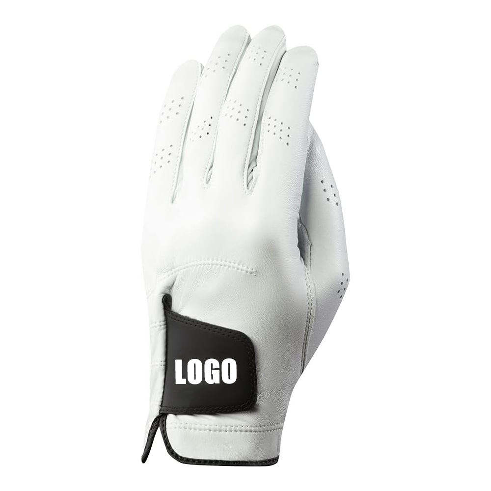 Custom Design Left Hand Sheepskin Golf Gloves – Durable Cabretta Leather with Professional Grip Performance