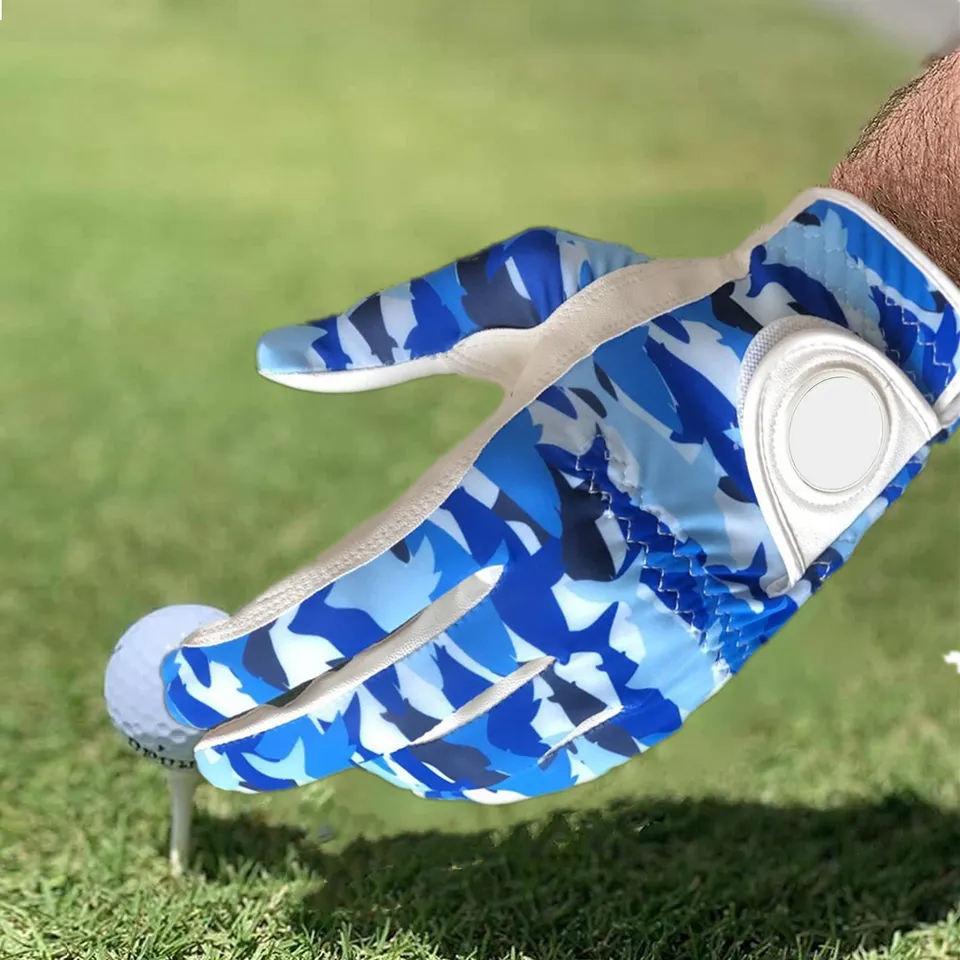 Factory Price Custom Cabretta Leather Golf Gloves – Men Left Hand Rain Grip All Weather Durable Sports Gloves - Imagen 4