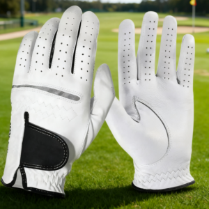 Custom Logo Cabretta Leather Golf Gloves for Men & Women – Anti-Slip, Soft, Breathable & Wear-Resistant Comfortable Fit