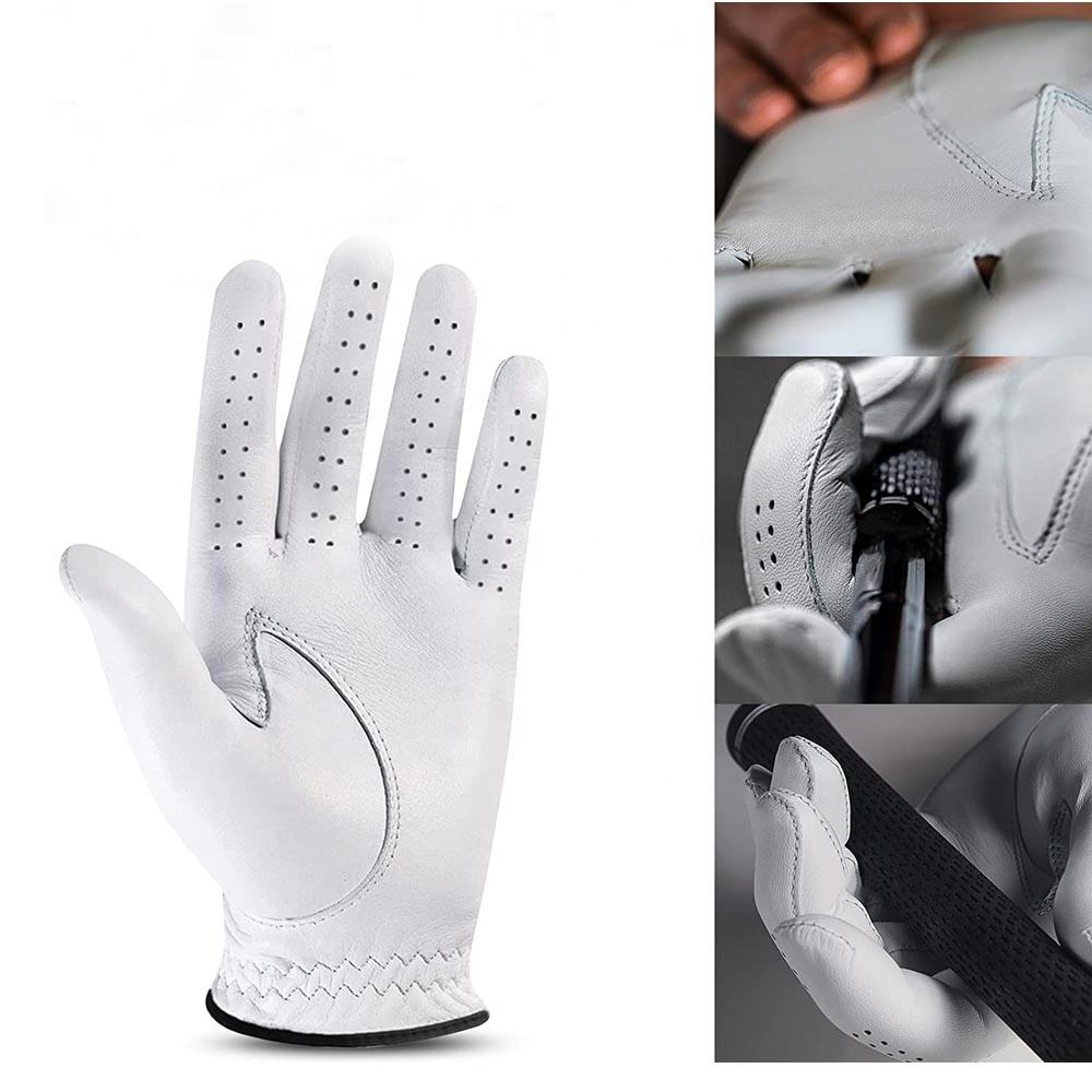 Custom Logo Cabretta Leather Golf Gloves for Men & Women – Anti-Slip, Soft, Breathable & Wear-Resistant Comfortable Fit - Imagen 3