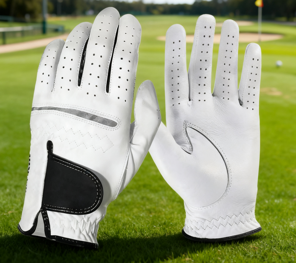 Custom Logo Cabretta Leather Golf Gloves for Men & Women – Anti-Slip, Soft, Breathable & Wear-Resistant Comfortable Fit