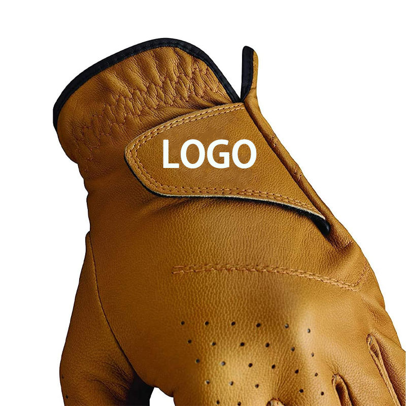 Custom Printed Colorful Golf Gloves Manufacturer – Left Hand Cabretta Leather Sports Gloves - Imagen 3