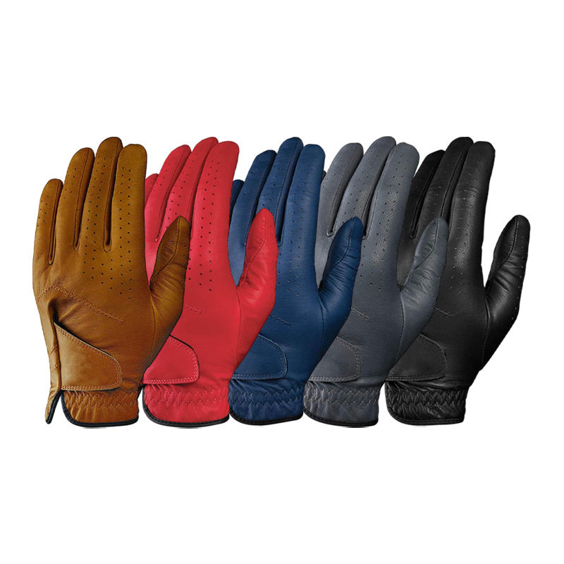 Custom Printed Colorful Golf Gloves Manufacturer – Left Hand Cabretta Leather Sports Gloves - Imagen 2