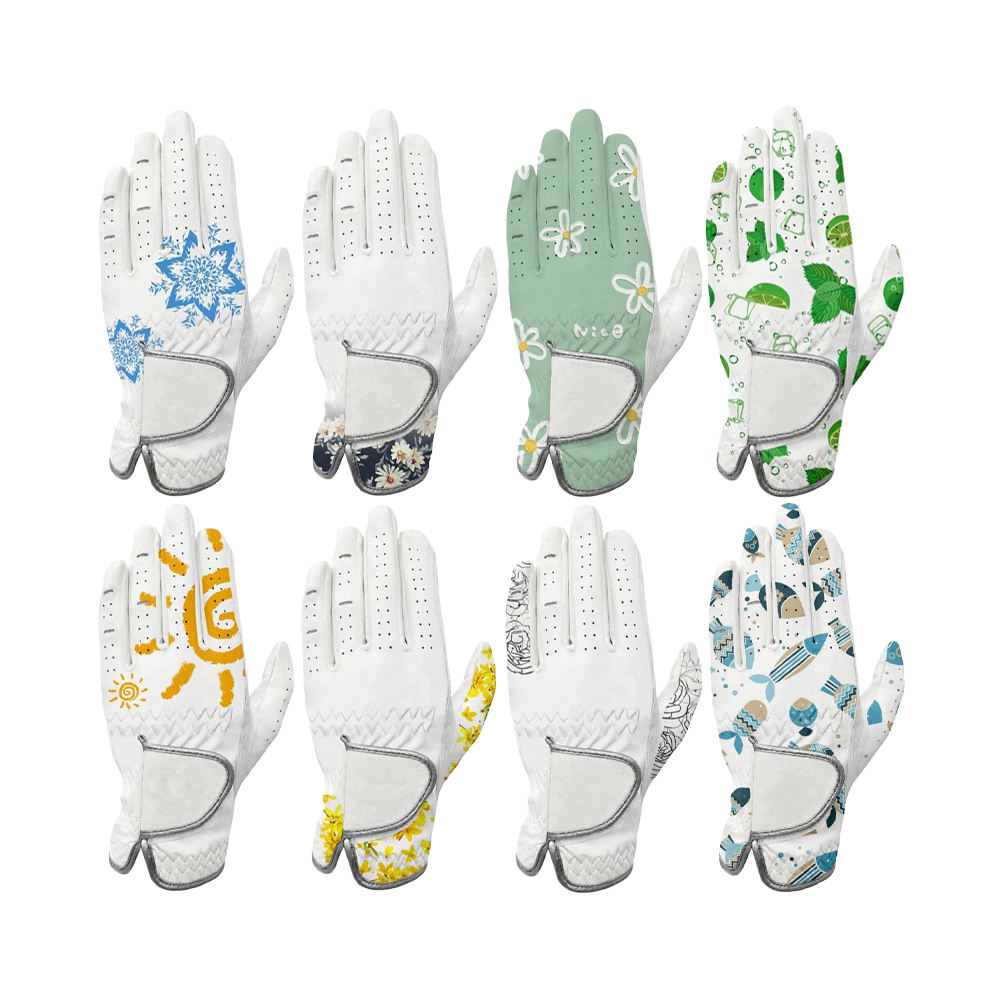 Custom Logo Printed Cabretta Leather Golf Gloves – High Quality Premium Wholesale Gloves - Imagen 5