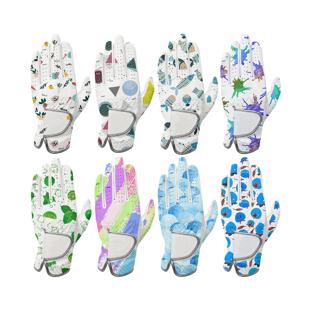 Custom Logo Printed Cabretta Leather Golf Gloves – High Quality Premium Wholesale Gloves - Imagen 4