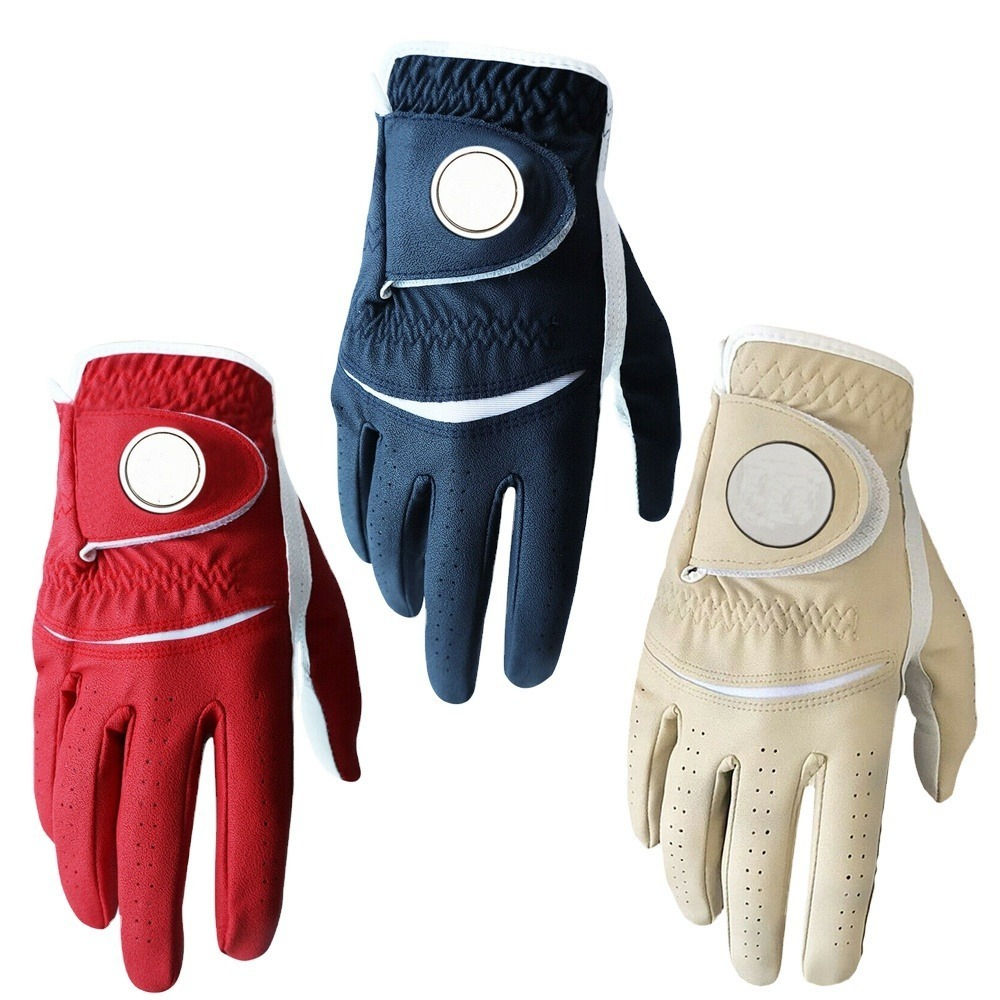 Custom Made Cabretta Leather Golf Gloves for Men – Left & Right Hand, Quick Dry, Velcro Closure Sports Gloves - Imagen 5
