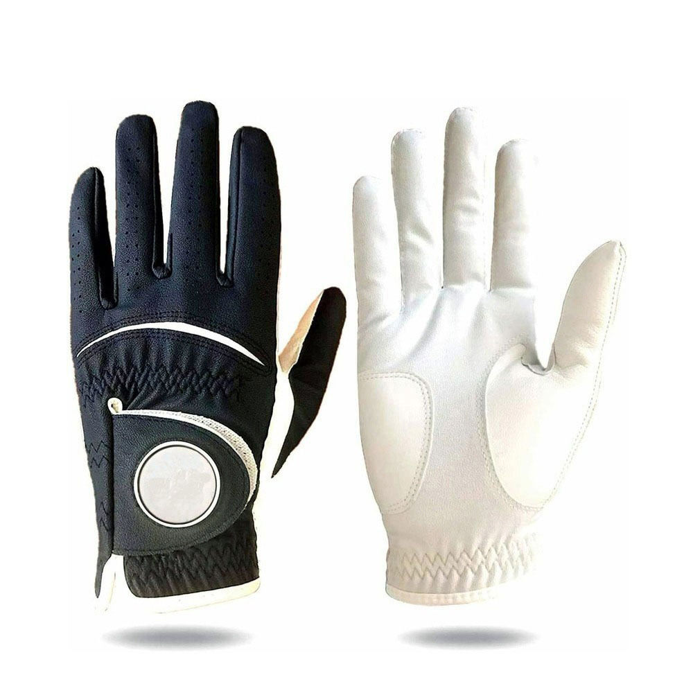 Custom Made Cabretta Leather Golf Gloves for Men – Left & Right Hand, Quick Dry, Velcro Closure Sports Gloves - Imagen 3