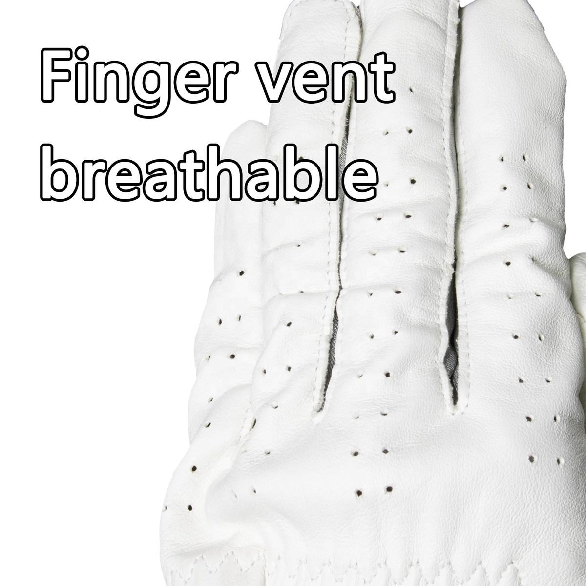 Custom Premium Cabretta Leather Mesh Men’s Left Hand Golf Glove with Magnetic Ball Marker - Imagen 4