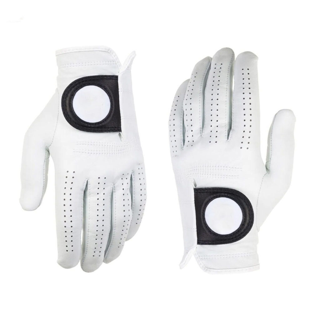 Design Your Own Logo Cabretta Leather Golf Gloves – Soft Full-Color Breathable Custom Sports Gloves for Wholesale