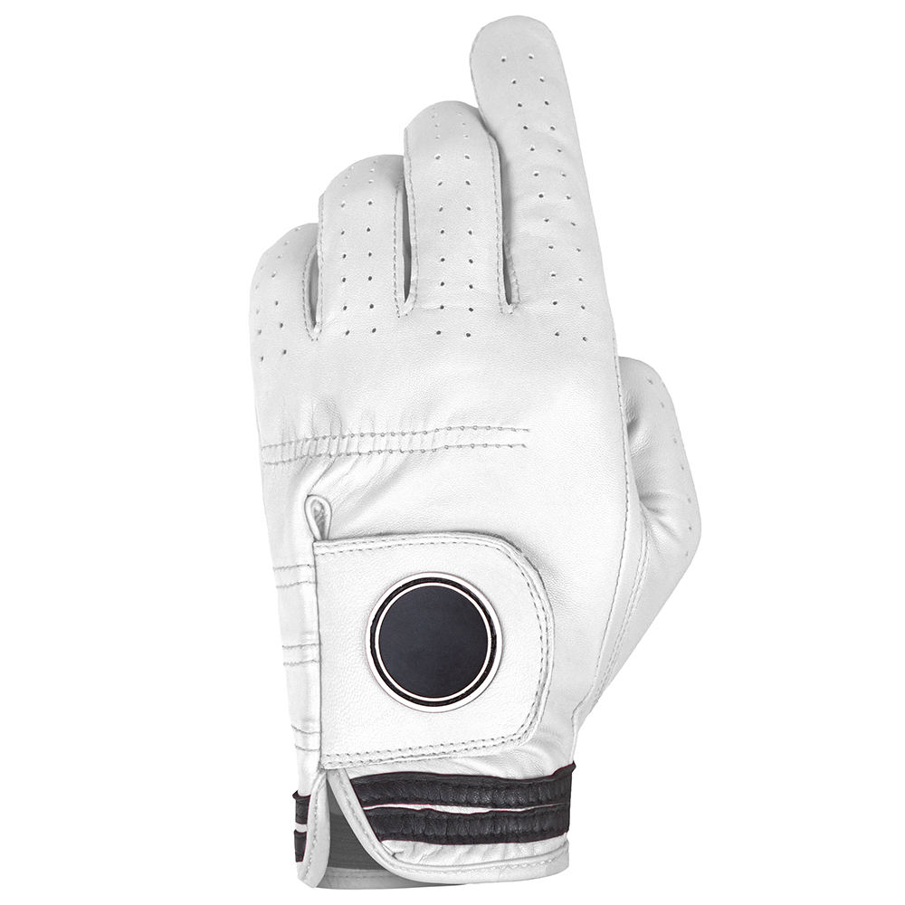 Durable Wholesale Custom Logo Cabretta Leather Golf Gloves – Breathable Non-Slip Quick Dry Men Sports Hand Grip - Imagen 4
