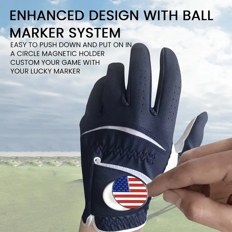Custom Logo Printed Cabretta Leather Golf Gloves – High Quality Premium Wholesale Gloves - Imagen 4