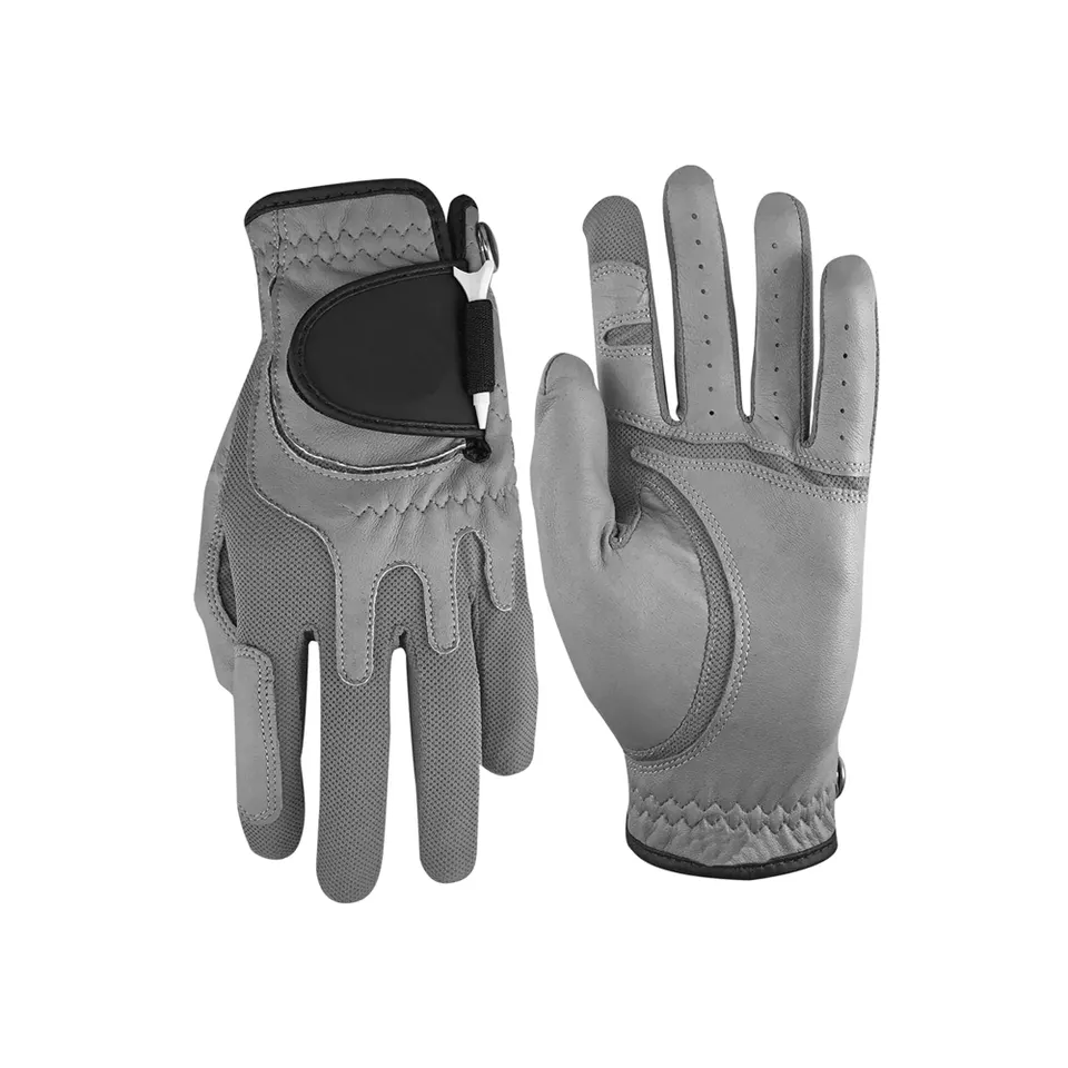 Cabretta Leather Golf Gloves for Men – Winter Warm, Breathable Full Finger Anti-Slip Adjustable Sports Gloves OEM Quality - Imagen 2