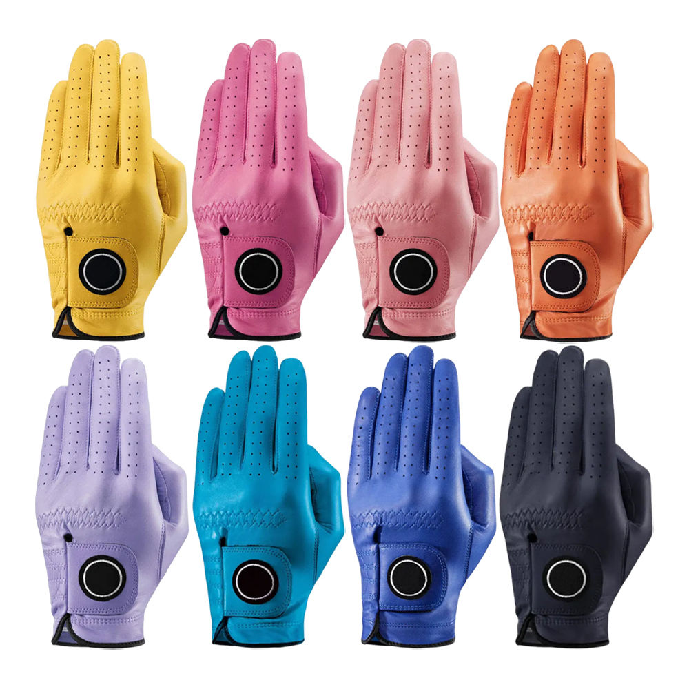 Hot Selling Breathable Sheepskin Men’s Golf Glove – Adjustable Wrist Strap, Full Finger, Custom Sizes, Multi-Color Outdoor Performance Golf Gloves - Imagen 6