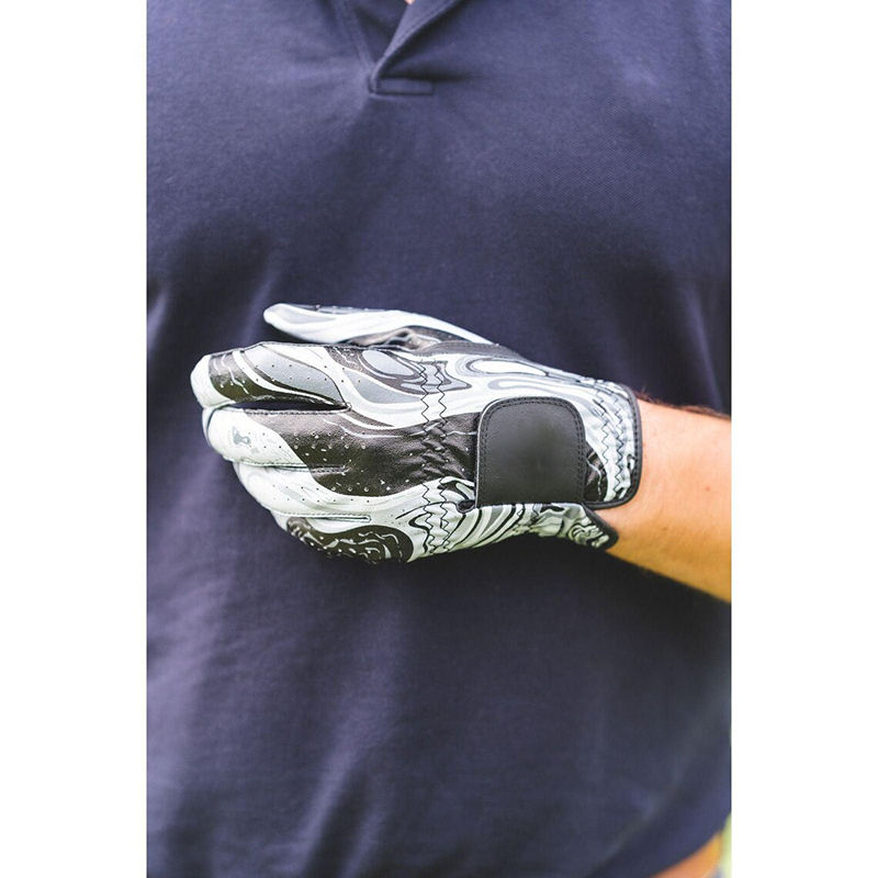 Custom Color Packing Printed Logo Cabretta Sheepskin Leather Golf Gloves – Non-Slip AAA Quality Sports Gloves for Men - Imagen 3