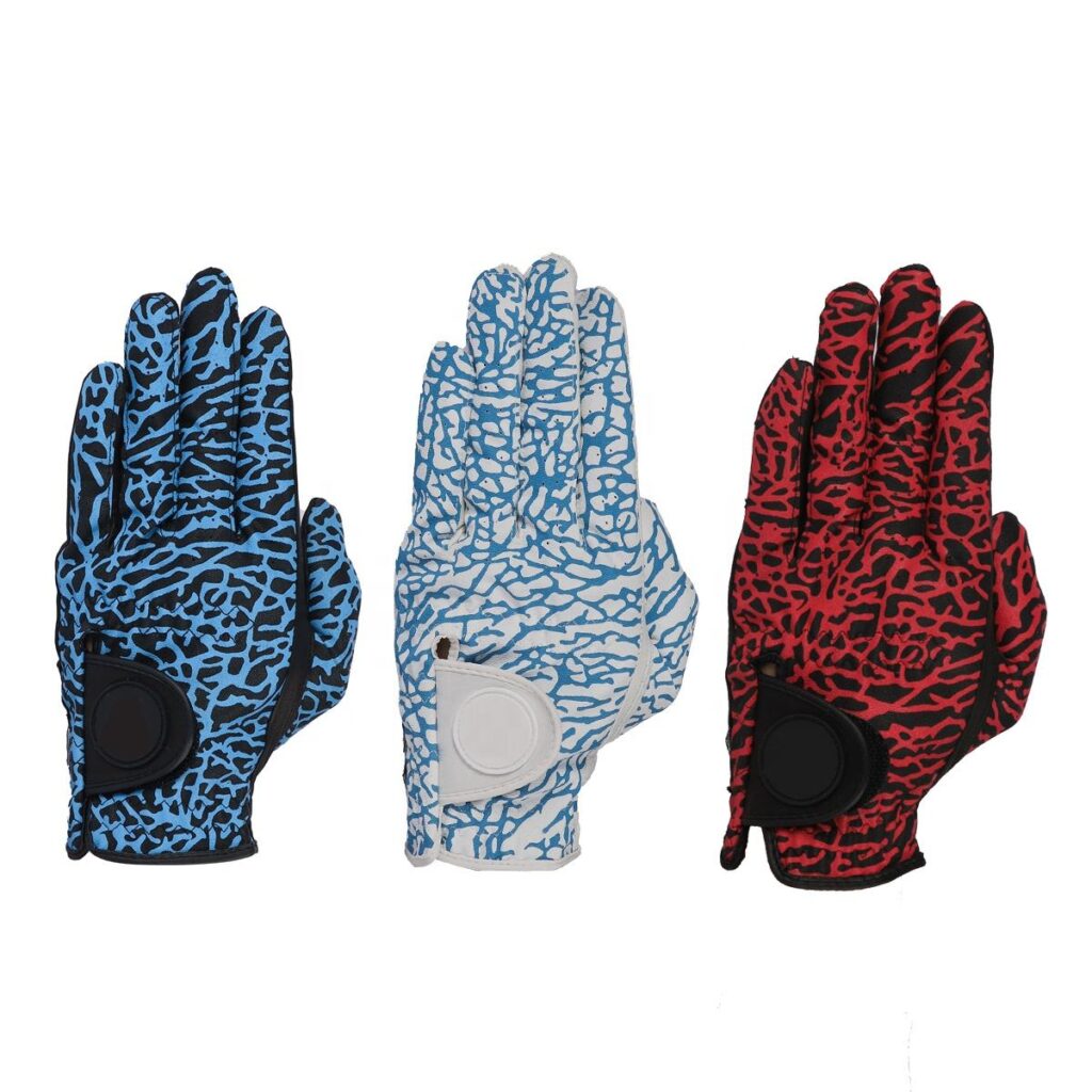 OEM Soft Sheepskin Leather Left Hand Golf Glove for Men – Non-Slip Hybrid Grip Golf Players Glove
