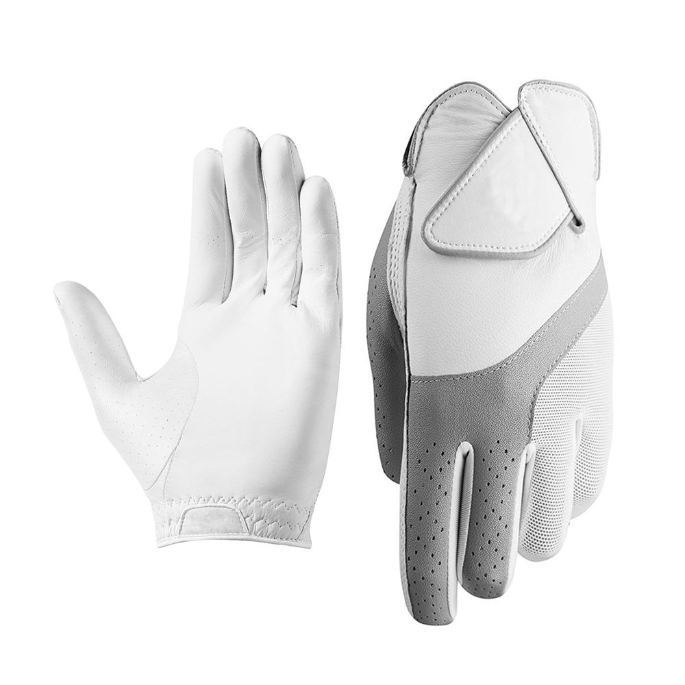OEM Custom Branding White Golf Gloves – Premium Quality Soft Leather Full Finger Sports Gloves for Men & Women