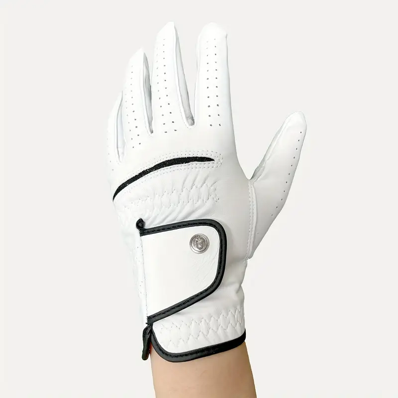 Premium Cabretta Leather Left Hand Golf Gloves – Waterproof Non-Slip Breathable Personalized Logo Embroidery Sports Gloves - Imagen 6