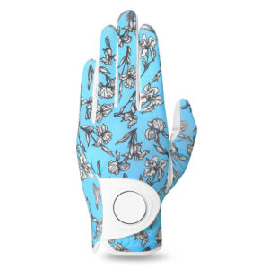 OEM Custom Printed Men’s Golf Gloves – New Design Sheepskin Full Finger Gloves with Hook & Loop Adjustable Closure
