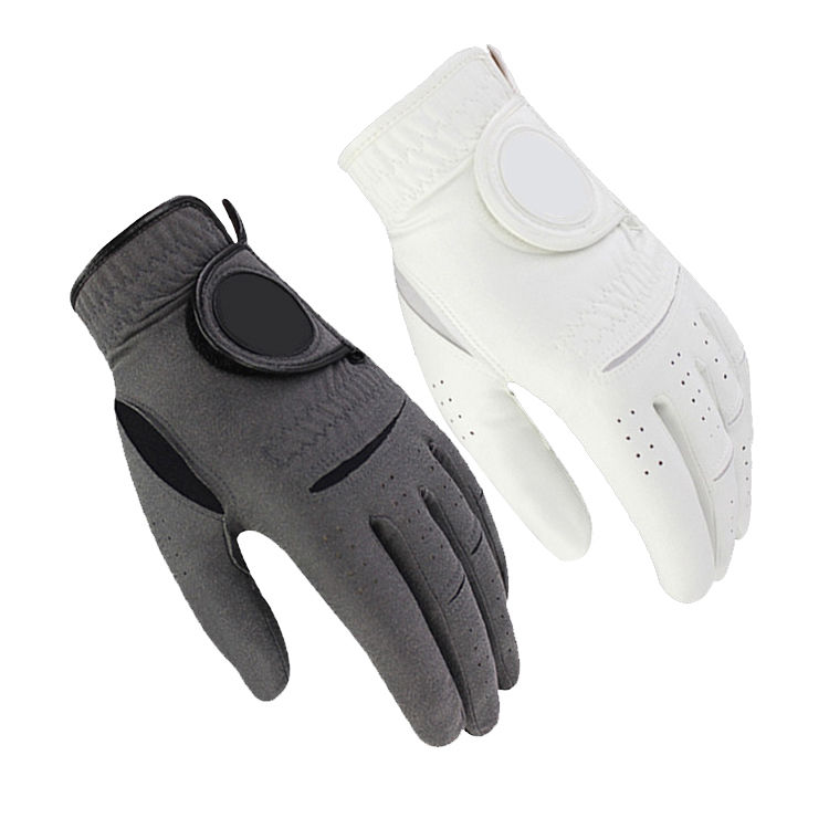 Wholesale Custom Logo Cabretta Leather Golf Gloves – Left Hand Durable Breathable Fit with Removable Ball Marker for Sports Use - Imagen 3