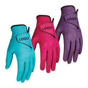 Red Soft Grip Leather Golf Gloves for Men & Women – Left & Right Hand Breathable All Weather Sports Gloves Wholesale